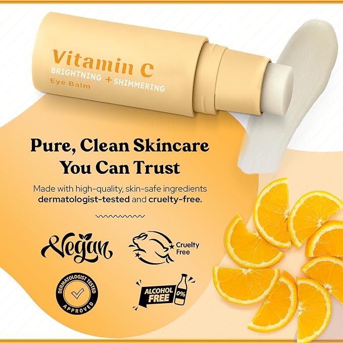 Bella Bliss Vitamin C Eye Balm Stick – Lightweight Under Eye Cream for Puffiness, Dark Circles & Wrinkles – Made in Korea – 0.35 oz / 10 g – Pack of 1