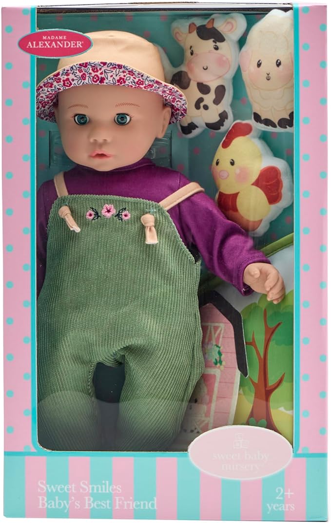 Madame Alexander 14-Inch Sweet Smiles Baby Doll, Tummy Time