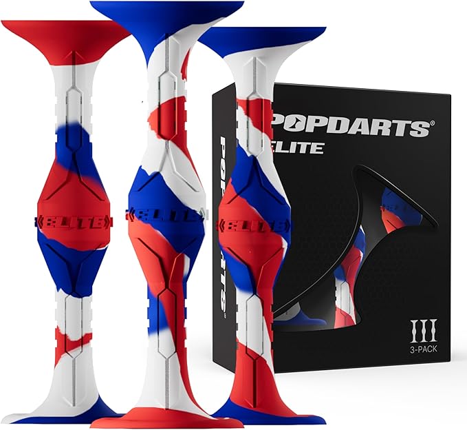 Popdarts Elite Patriot Three Pack – Choose Your Colorway, Show Your Style, Dominate Every Match. Larger & Heavier Design for Ultimate Precision & Control – American League Tournament Approved