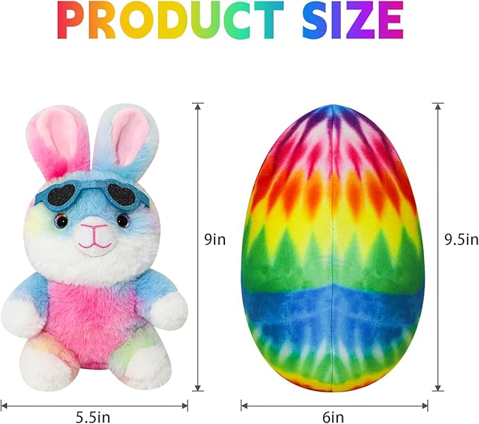 Easter Bunny Egg Toy with Zipper – Easter Bunny Egg Plush Pillow Decoration – Soft and Cuddly for Boys and Girls Plush Toy