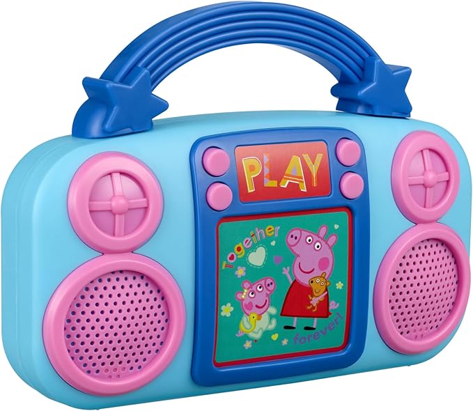 ekids Peppa Pig Toy Music Player, Toddler Toy with Built-in Music and Lights (Peppa Pig)