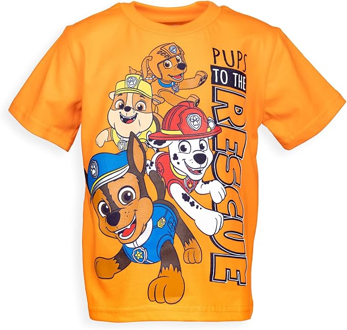 Paw Patrol Chase Marshall Rubble Rocky 4 Pack Graphic T-Shirts Toddler to Big Kid