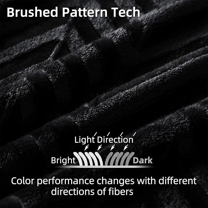 Whale Flotilla Flannel Fleece Fall Bed Blanket Queen Size, Black | Lightweight Breathable Soft Bedspread, Plush Fluffy Coverlet Chevron Design Decorative Blanket for Home Life, 90x90 Inch
