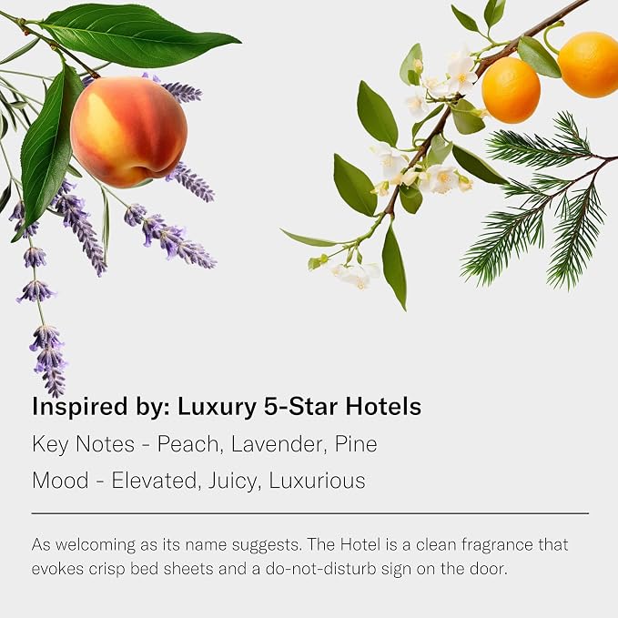 AromaTech The Hotel Aroma Essential Oil Blend: Luxury Hotel Inspired Aromatherapy with Lemon, Lavender, Peach & Pine for Ultrasonic Diffusers & Nebulizers (500 mL, The Hotel)