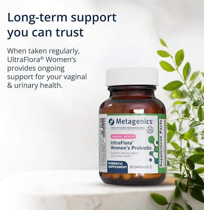 Metagenics UltraFlora Women’s Probiotic – Shelf-Stable Supplement for Vaginal Health, Yeast Balance & Urinary Comfort – with Lactobacillus GR-1 & RC-14 – Non-GMO – 30 Capsules*