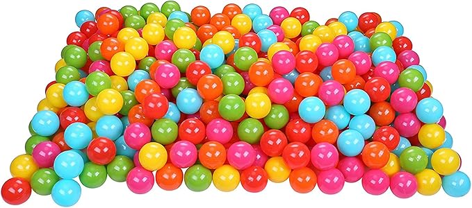 BalanceFrom Play Pit Balls Toy Set for Kids with Mesh Bag, Rainbow or Pastel Colors – Crush-Proof Plastic for Ball Pits, Playhouses, Bounce Houses, Pools, Tents, and Birthday Parties