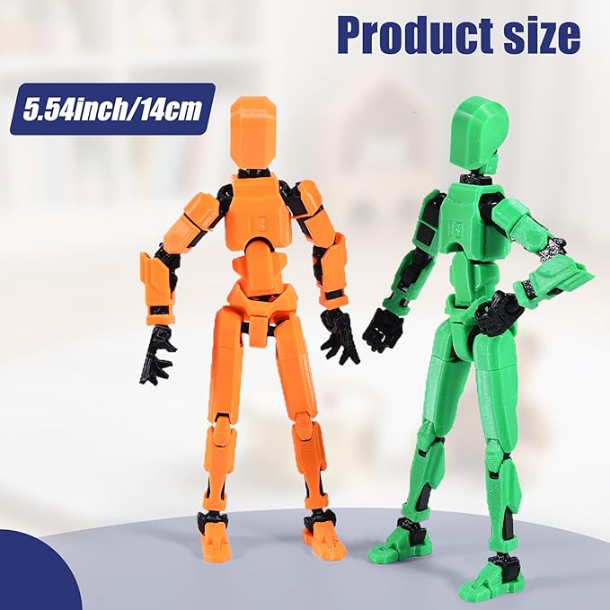 6-Pack T13 Action Figure Set (Assembly Completed), 3D Printed Dummy Action Figure Weapon Gestures Accessories with Stand, Figura de acción t13
