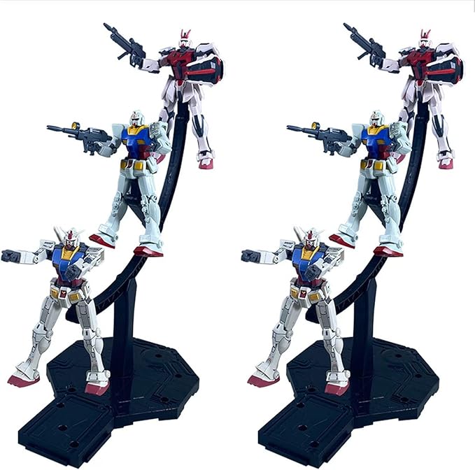 2-Piece Action Figure Display Stand,Adjustable 3-Tier Support Arms, Suitable For Displaying Gundam Model Characters And Action Characters (HG)