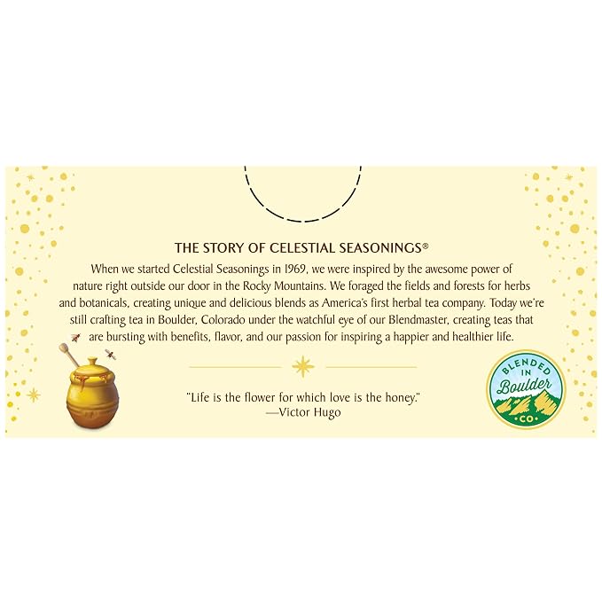 Celestial Seasonings Sleepytime Herbal Tea, Honey, Caffeine Free Sleep Tea, 20 Tea Bags Per Box (Pack of 6)
