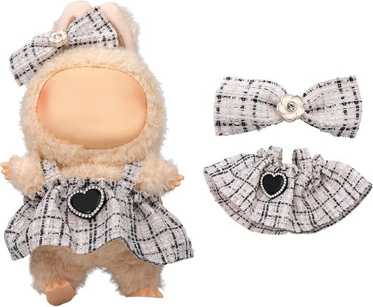 Doll Clothes Set for 6.7-inch/5.9-inch Dolls - Luxury Chic High-End Fashion Outfit with Suitable Accessories, Ladylike Elegance White (No Dolls)