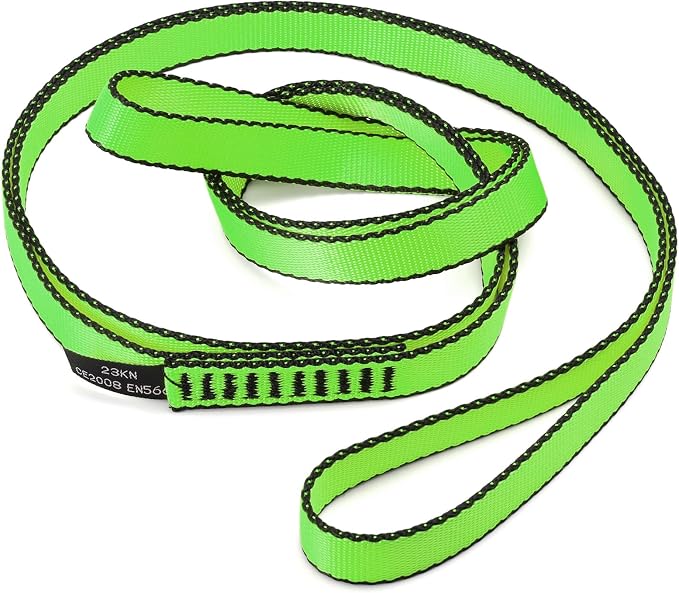18MM Nylon Climbing Sling Runner 23KN CE2008/EN566 Strong Webbing Straps for Rock Climbing,Mountaineering, Rappelling, Swing, Yoga Hammock etc
