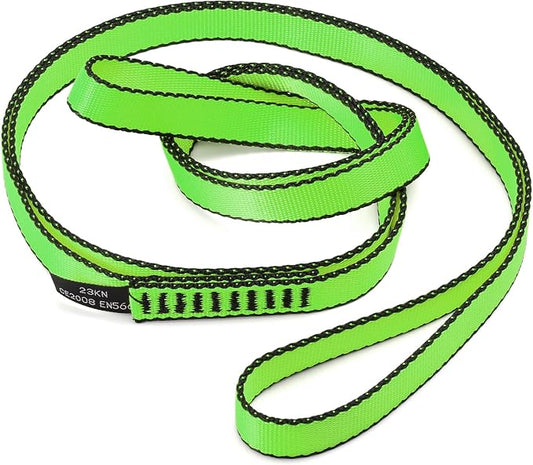 18MM Nylon Climbing Sling Runner 23KN CE2008/EN566 Strong Webbing Straps for Rock Climbing,Mountaineering, Rappelling, Swing, Yoga Hammock etc