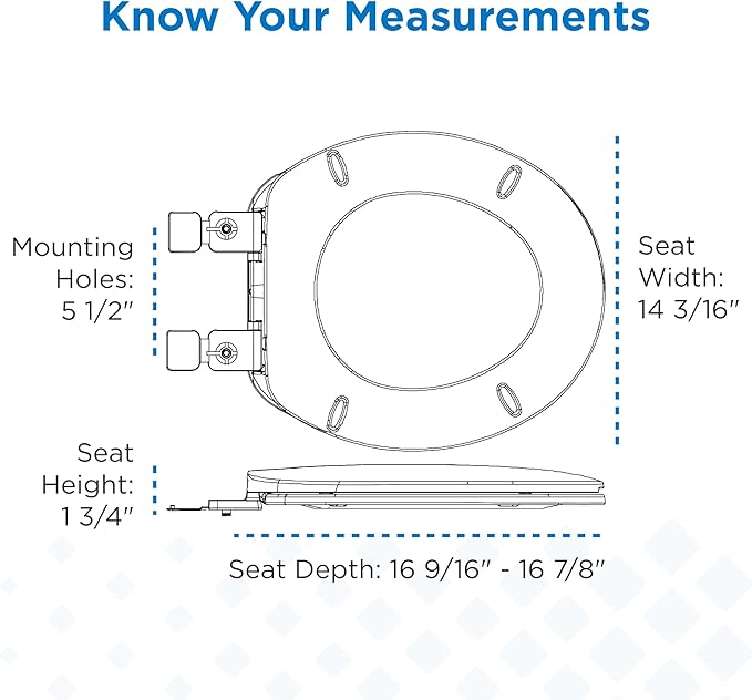 Gerber Round Front Toilet Seat with Cover, Standard Close, Quick & Easy Install, Heavy-Duty Plastic, Durable & Fade-Resistant, White GC55012043
