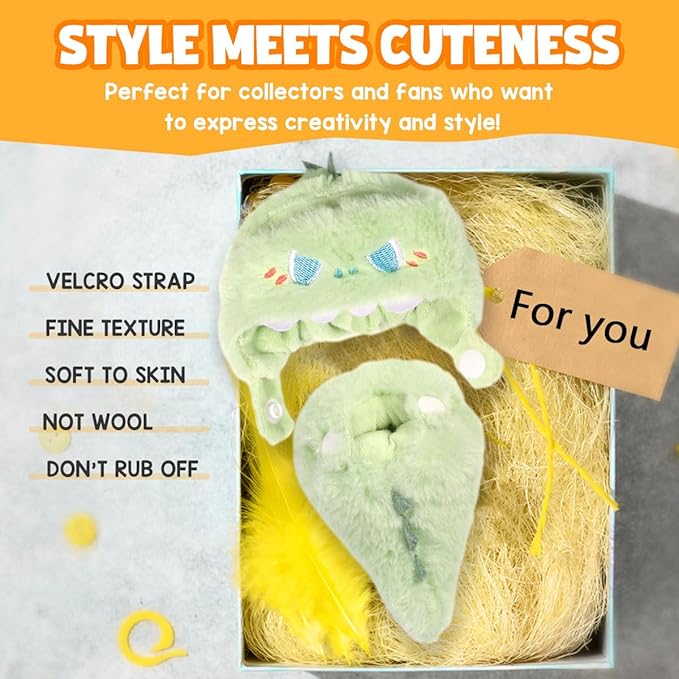 AICase for 17cm Doll Dinosaur Clothes/Outfit,Clothing Set for 17cm Doll,2 Piece Set Hat Clothing,Boys and Girls Stylish Adorable Clothes Accessories-03