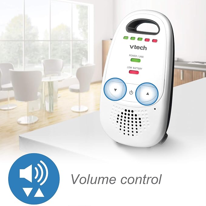 VTech Upgraded Baby Monitor with Rechargeable Battery, Long Range, Crystal-Clear Sound, and Alerts