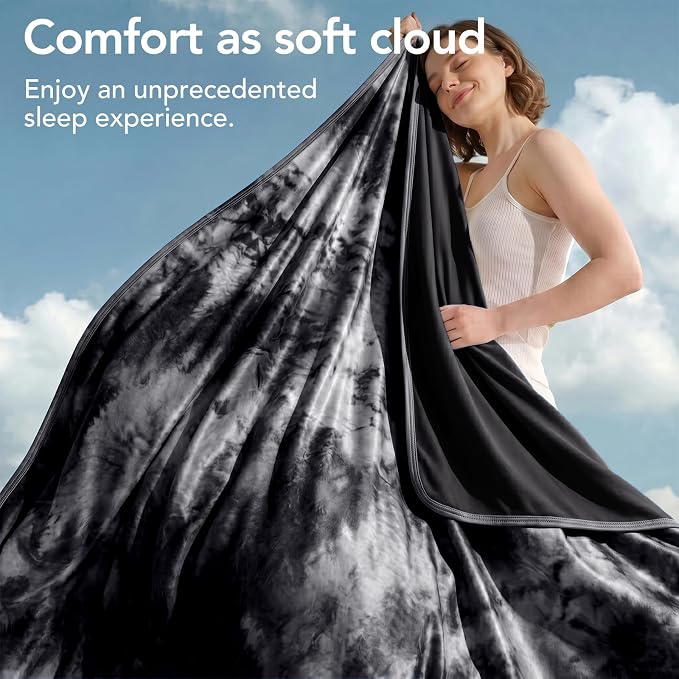 Cooling Blanket Queen Size 80"x88" for Hot Sleepers | Cold Summer Soft Blanket for Bed Couch and Travel Absorbs Heat Q-Max>0.35 Cool Lightweight Throw for Night Sweats Menopause