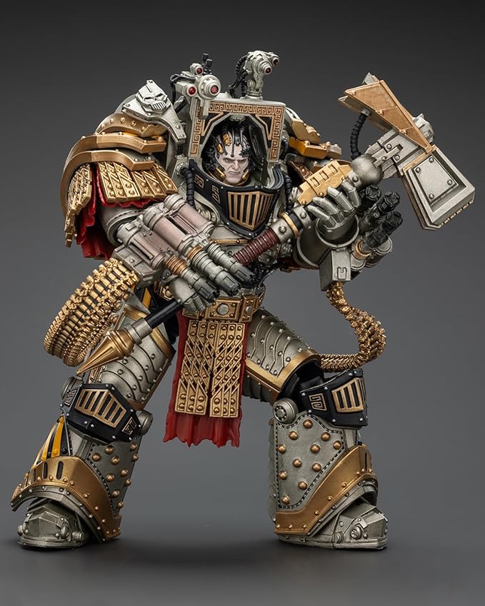 JoyToy Warhammer 40K 1:18 Action Figures, Iron Warriors Perturabo, Primarch of The lVth Legion, 7.2 in High