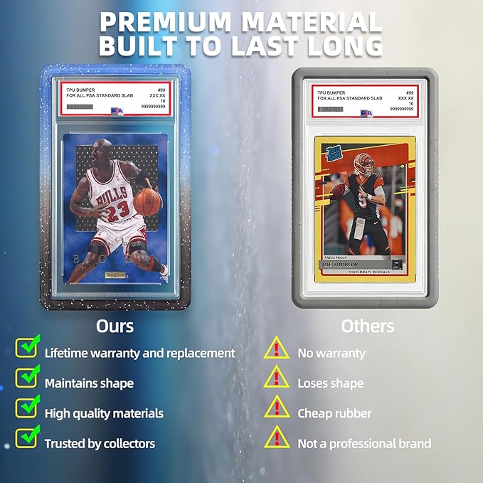 NAKIS Slab Guard for PSA Graded Cards, 1 Pack TPU Slab Protector Graded Bumper Guard for PSA Graded Card Only, Gradient Color Glitter Limited Edition, COLOR3