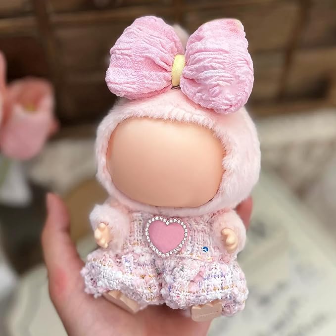 Clothes Fit for 17CM Doll, Fashion Doll Clothes Outfit Set Cute Theme Designer Toys Dress Accessories for Collector Fans Display (Pink Set)