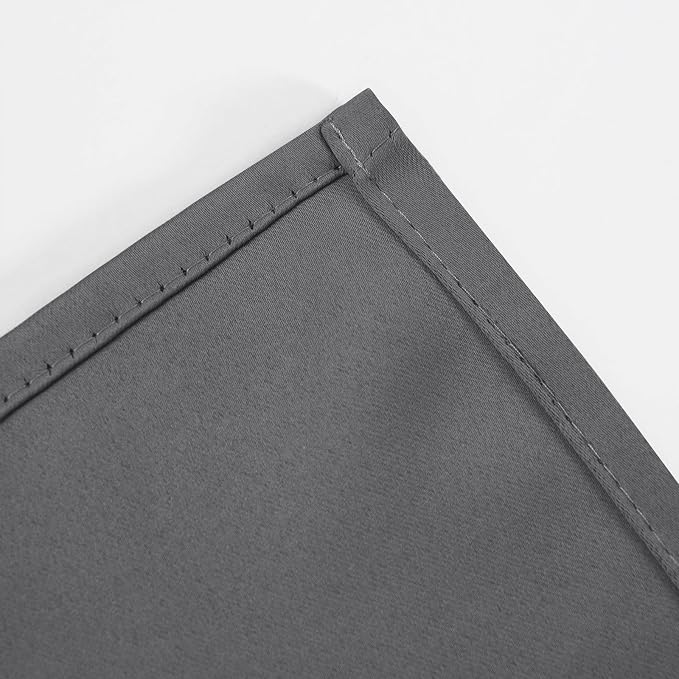 LEMOMO Blackout Curtains 52 x 90 Inch Long Frost Grey Curtains Set of 2 Panels Room Darkening Curtains for Bedroom and Living Room