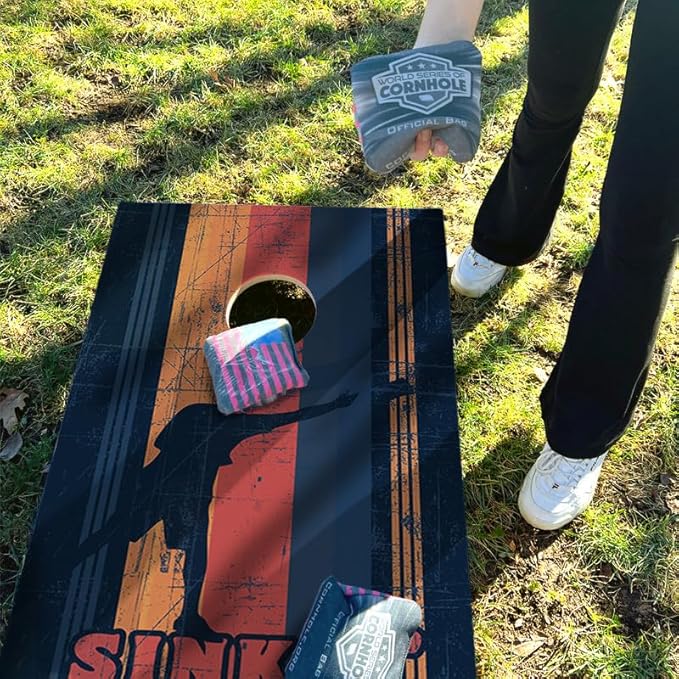 World Series of Cornhole Regulation Size Cornhole Boards - Lightweight & Durable All-Wood Construction | Backyard Bean Bag Toss Set | Outdoor Game for Tailgates & BBQs