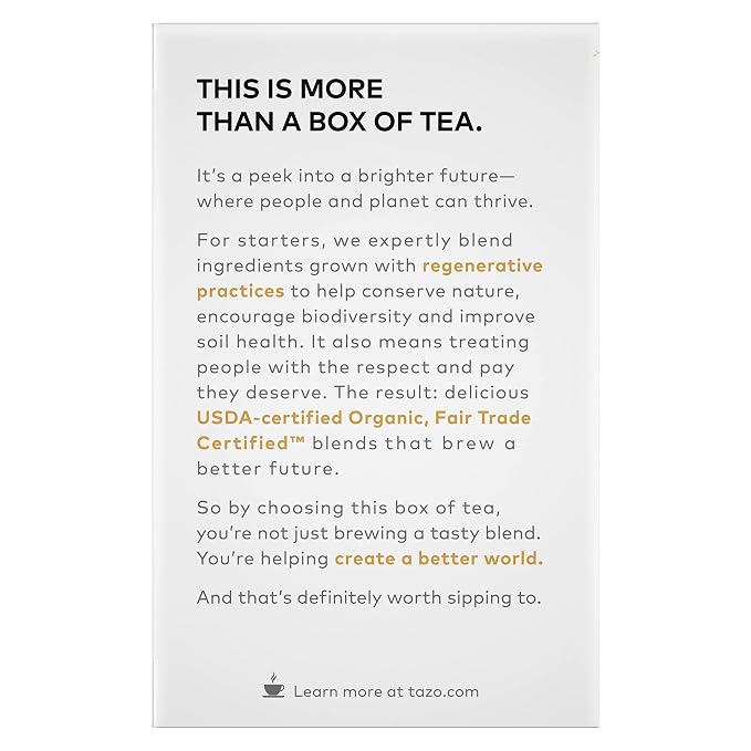 TAZO Tea Bags, Black Tea, Regenerative Organic Chai Tea, 16 Count (Pack of 2)