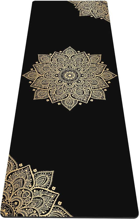 nuveti Yoga Mat Print Extra Thick TPE Non Slip Fitness Exercise Mat with Carrying Bag,72"x24" Extra Thick 6MM Exercise & Workout Mat for Yoga, Pilates Fitness and Floor Exercises