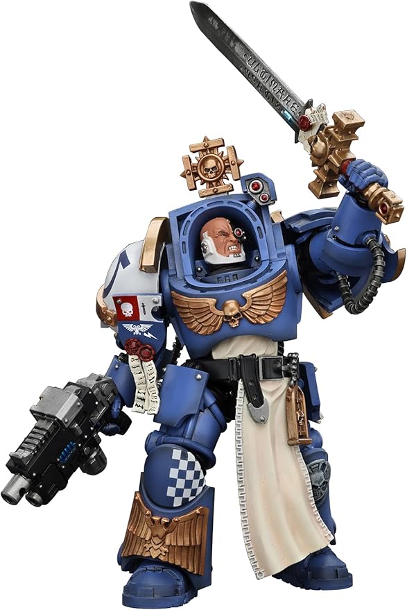 JOYTOY Warhammer 40K 1/18 Action Figures, Ultramarines Captain in Terminator Armour Perfect for Collectors & Decor, Ideal Gift for Birthdays, Christmas, Character Figure - JT4980