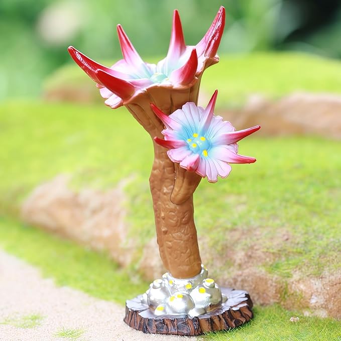 Gemini&Genius Plant Action Figure Toys for Kids Ancient Flower Figure Prehistoric Plant Decor for Home/Office/Garden