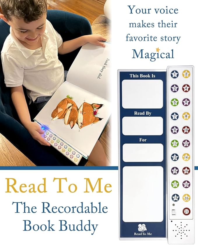 The Recordable Book Buddy – Screen-Free Storytelling Device for Kids, Personalized Audio Reader, Perfect for Grandparents & Long-Distance Families
