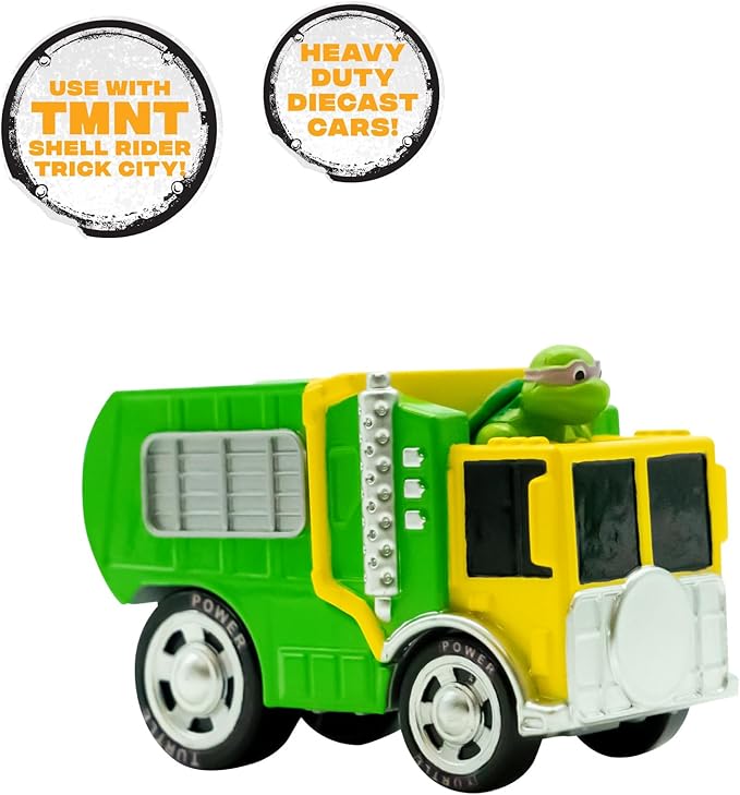 Teenage Mutant Ninja Turtles, 1:64th Diecast Shell Riders Set, Classic Styling, Leo, Raph, Donatello, and Mikey, Ages 3+
