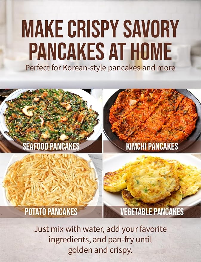 Nice Witch’s Organic Korean Pancake Mix (Buchim Mix), Crispy Korean-Style Pancake Batter Made with Organic Korean Rice, 10.6 oz (300 g) 부침가루
