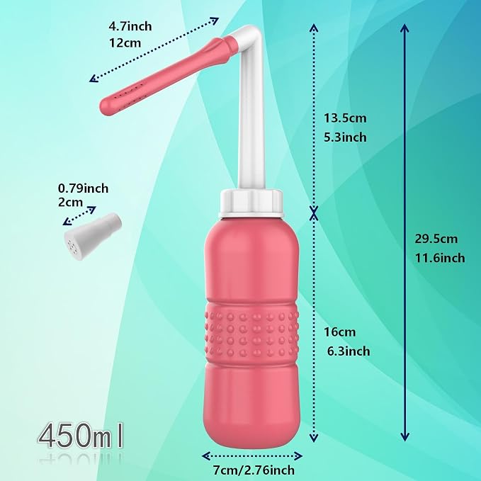 Peri Bottle for Postpartum Care Upside Down Bottle for Perineal Cleansing and Recovery Postpartum Essential Vaginal Douche Intimate Wash for Women,Portable Travel Bidet Sprayer for Women