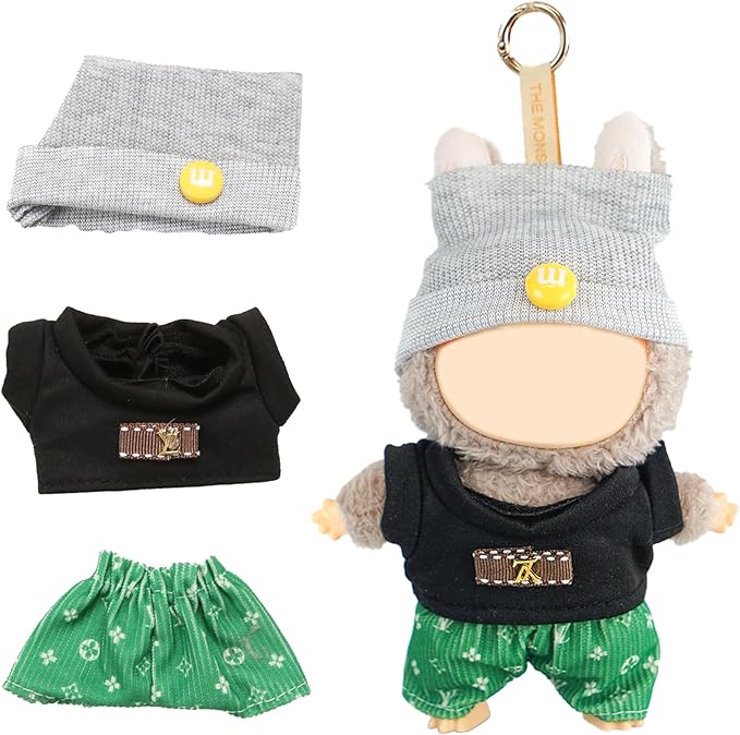 Coolcandy 17cm Doll Clothes for Doll, Fashionable Dolls Outfit with Accessories Suit, Stylish Adorable Dolls Clothes Set, Soft Fabric, Detailed Stitching(Doll Not Included)
