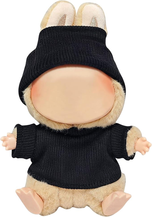 Clothes Fit for 17CM Doll, Fashion Doll Clothes Outfit Set Cute Theme Designer Toys Dress Accessories for Collector Fans Display (H Black Set)