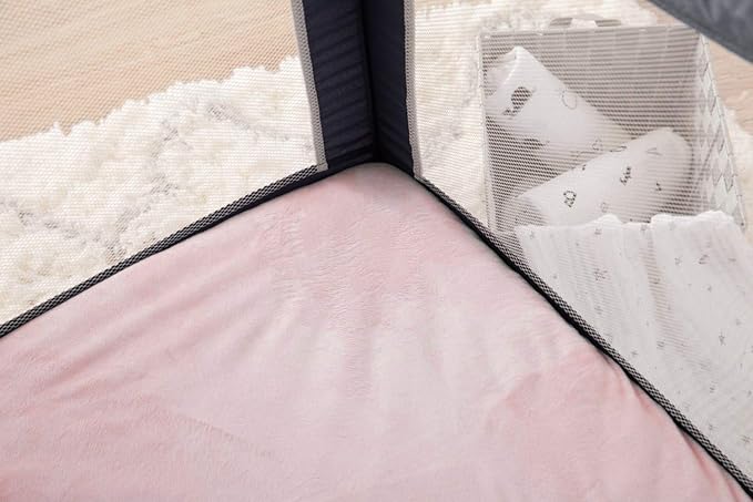American Baby Company Heavenly Soft Chenille Fitted Pack N Play Playard Sheet 27" x 39", Warm and Cozy Chenille Pack and Play Sheet, Pink, for Boys and Girls, Fits Most Mini Crib Mattresses