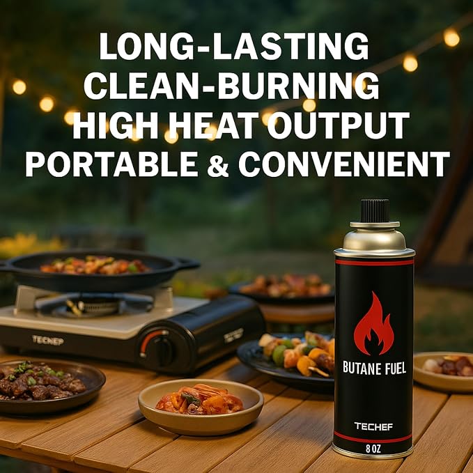 TECHEF - Stovetop Korean BBQ Non-Stick Grill Pan with Agni Portable Gas Stove Burner, Made in Korea (Master KBBQ Set)