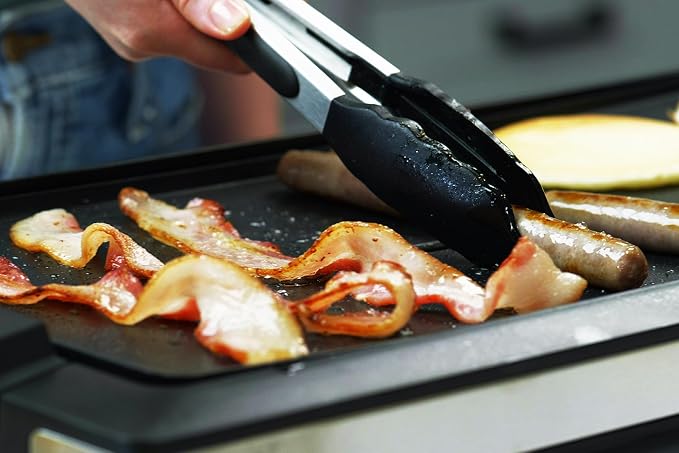 Indoor Grill & Electric Griddle, 1800W 20-Inch XL Nonstick Electric Skillet Griddle with Adjustable Temperature & Drip Tray, Easy to Clean – For Breakfast, Pancakes, Eggs, Teppanyaki