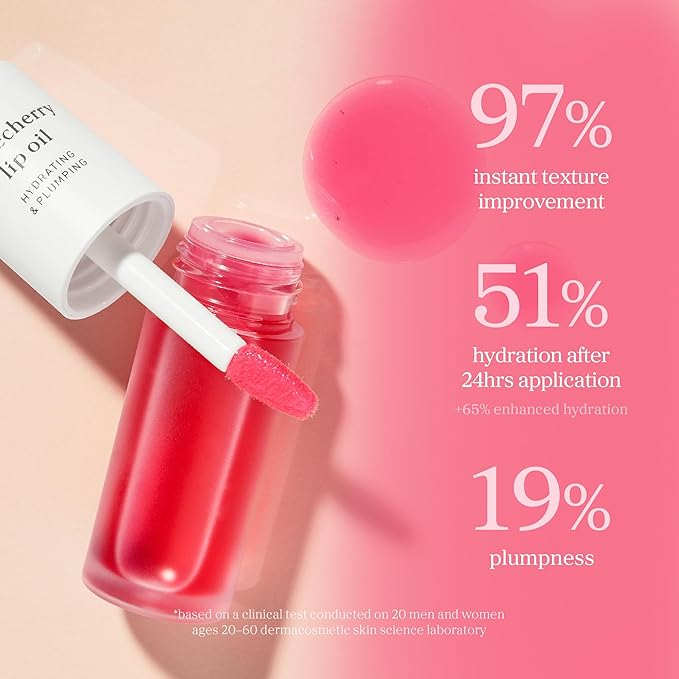 NOONI Korean Lip Oil - Applecherry | Long-Lasting, Moisturizing, Plumping, Revitalizing for Dry Lips, Waterproof, No Peel Off, Hydrating, Stocking Stuffers, Trendy Stuff, 0.12 FL Oz