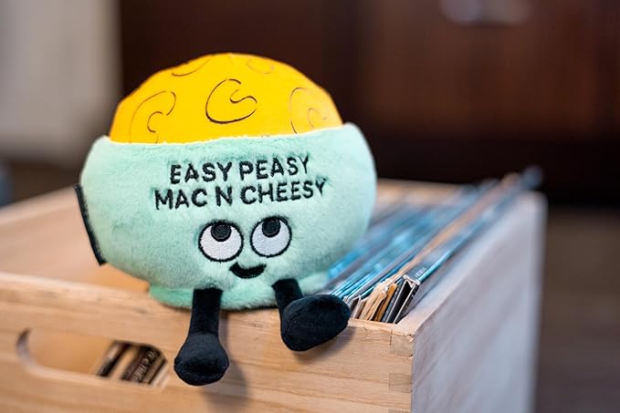 Mac & Cheese Plushie - Easy Peasy Mac N Cheesy Cute Mac & Cheese Plush, Funny Food Plushie Gift for Kids