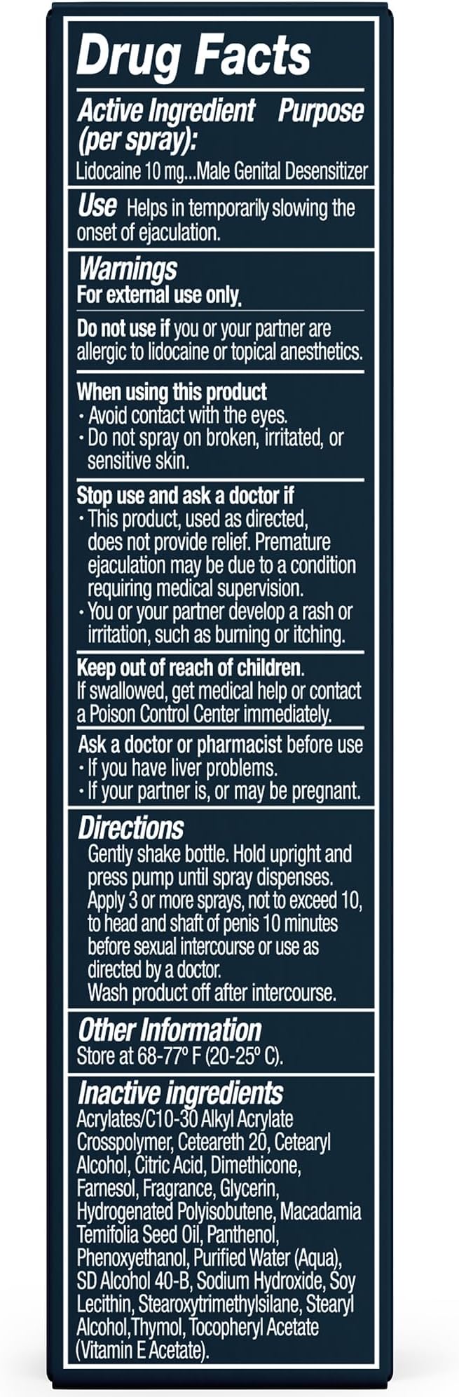 Promescent Prolonging Delay Spray for Men Unique Topical Lidocaine Formula for Better and Maximized Sensation and Climax (3 Travel Size Pack) - Size 2.6 ml