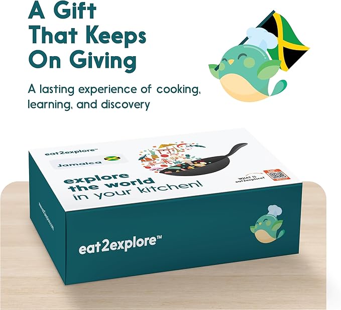 Cooking Kits for Kids - Interactive & Educational Set with 3 Recipe Cards, Key Ingredients & Cooking Tools - Ideal Idea for Kids who Love to Create Meals (Jamaica Edition)