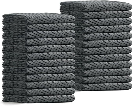 24 Pack Cooling Towels Bulk for Neck and Face 40"x12" Ice Cooling Sweat Rags Microfiber Soft Breathable Soft Chilly Towel for Yoga Golf Sport Running