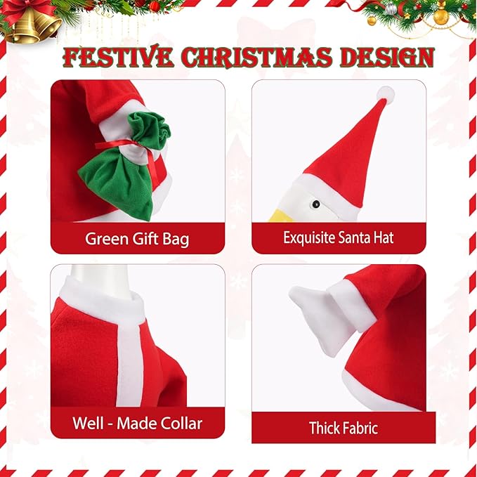 Christmas Goose Outfit for 23" Lawn Goose
