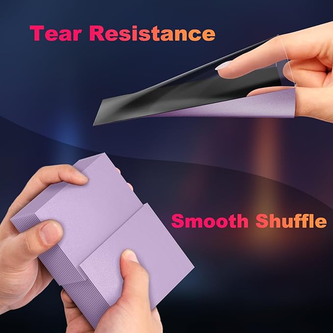 200 Pack Card Sleeves, Matte Dual Trading Card Sleeves with Opaque Back & Smooth Shuffle, Tear Resistant Card Protectors for MTG, TCG and Game Cards (Orchid Purple)