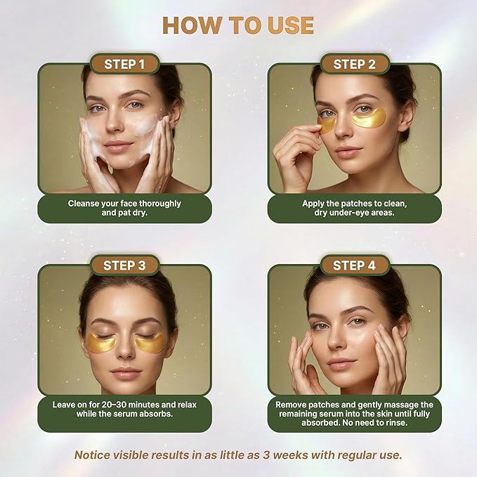 19/90 Brightening Eye Patches - Anti-Aging & Hydrating Eye Pads for Puffiness, Dark Circles Treatment - (Alpha-Arbutin, Glutathione, Niacinamide) - Gold Eye Patches 15 Pairs, Vegan, Cruelty-Free