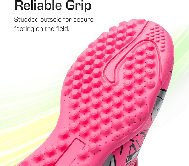 DREAM PAIRS Boys Girls Indoor Turf Soccer Cleats Lace Up Athletic Youth Futsal Football Casual Shoes for Little/Big Kid