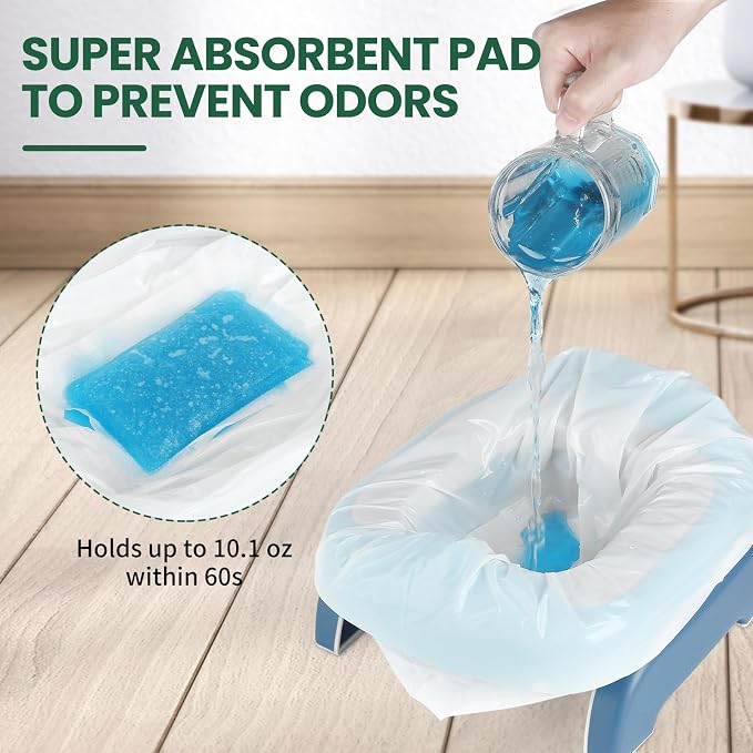 36 Packs Potty Bags for Portable Toilet Disposable Travel Potty Liners fit for OXO Tot 2-in-1 Go Potty Universal Portable Potty Chair Liners Leakproof Refill Potty Bags with Absorbent Pads