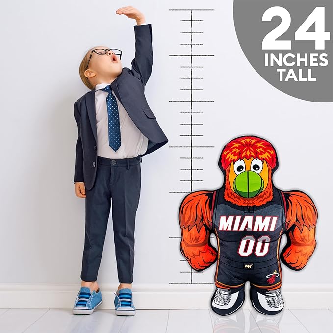 Bleacher Creatures Miami Heat Burnie 24" NBA Masoct Bleacher Buddy - Soft Plush Toy