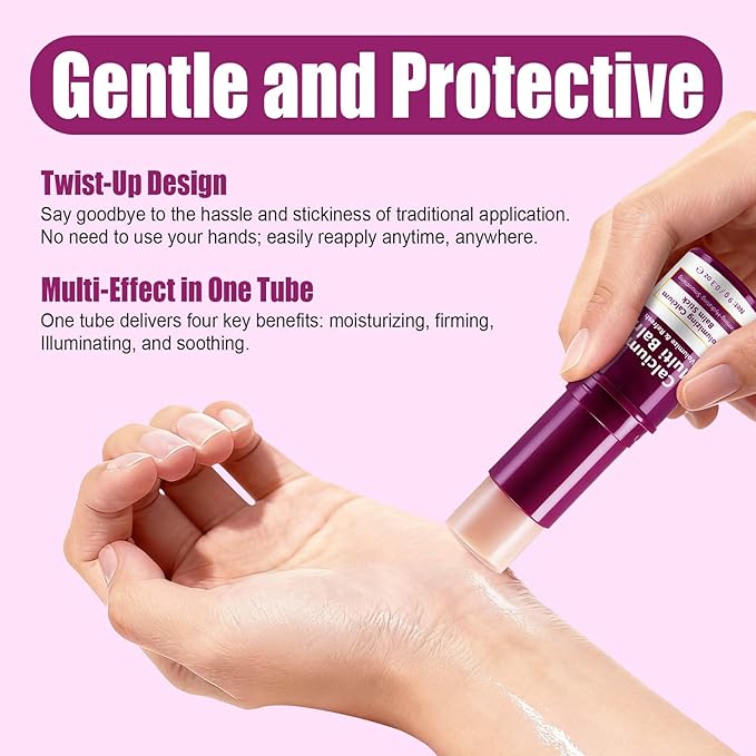 Calcium Enriched Multi Balm Stick, Collagen Moisturizing Stick, Nourishing Calcium Volume Multi-Purpose Balm, Skin Care All In One for Face, Eyes, Neck, Hydrating & Firming For All Skin Type 9g (2)